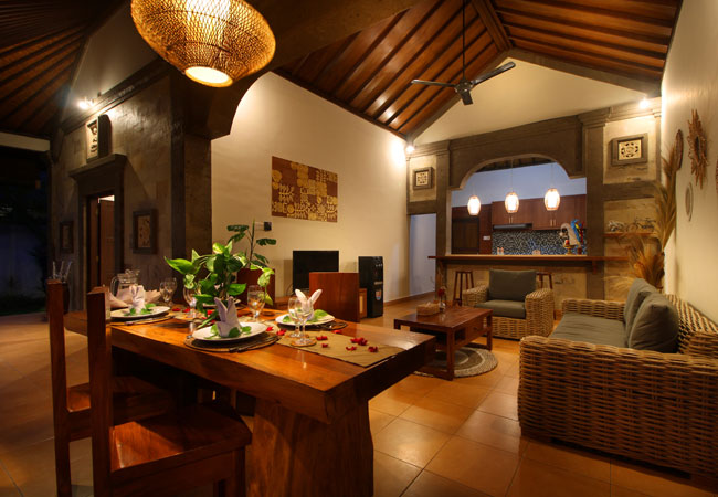 Living Room Two Bedroom Private Pool Villa4 - Sudha Villa Bali